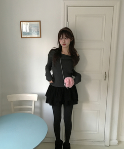 ベラリボンニット CHARCOAL