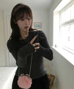 ベラリボンニット CHARCOAL