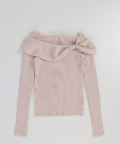 ベラリボンニット