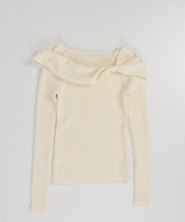 ベラリボンニット