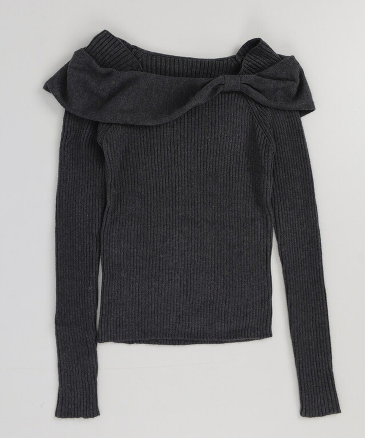 ベラリボンニット