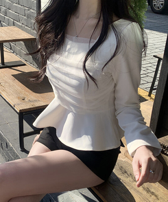 レースフレアブラウス IVORY