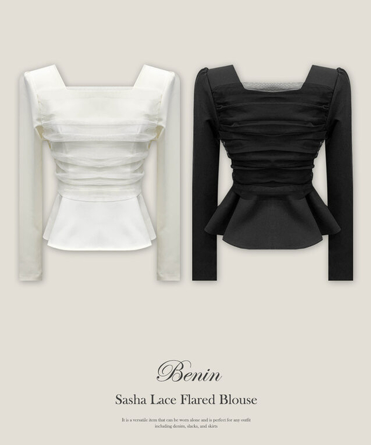 レースフレアブラウス