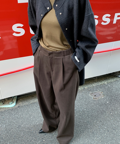 【起毛】ソフトラウンド長袖Tシャツ(6color) BEIGE