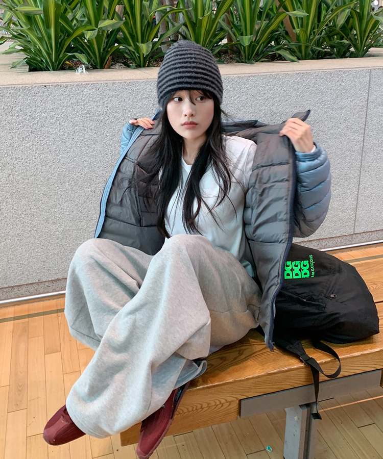 【起毛】ソフトラウンド長袖Tシャツ(6color) IVORY