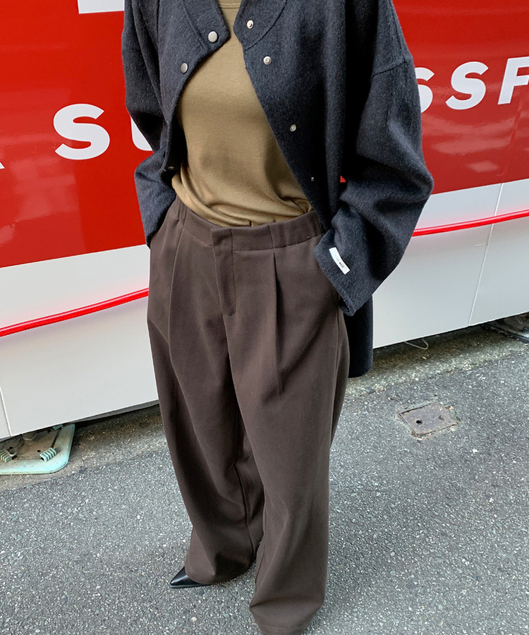 【起毛】ソフトラウンド長袖Tシャツ(6color) BEIGE