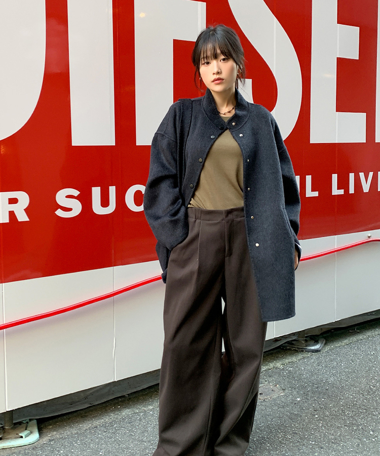 【起毛】ソフトラウンド長袖Tシャツ(6color) BEIGE