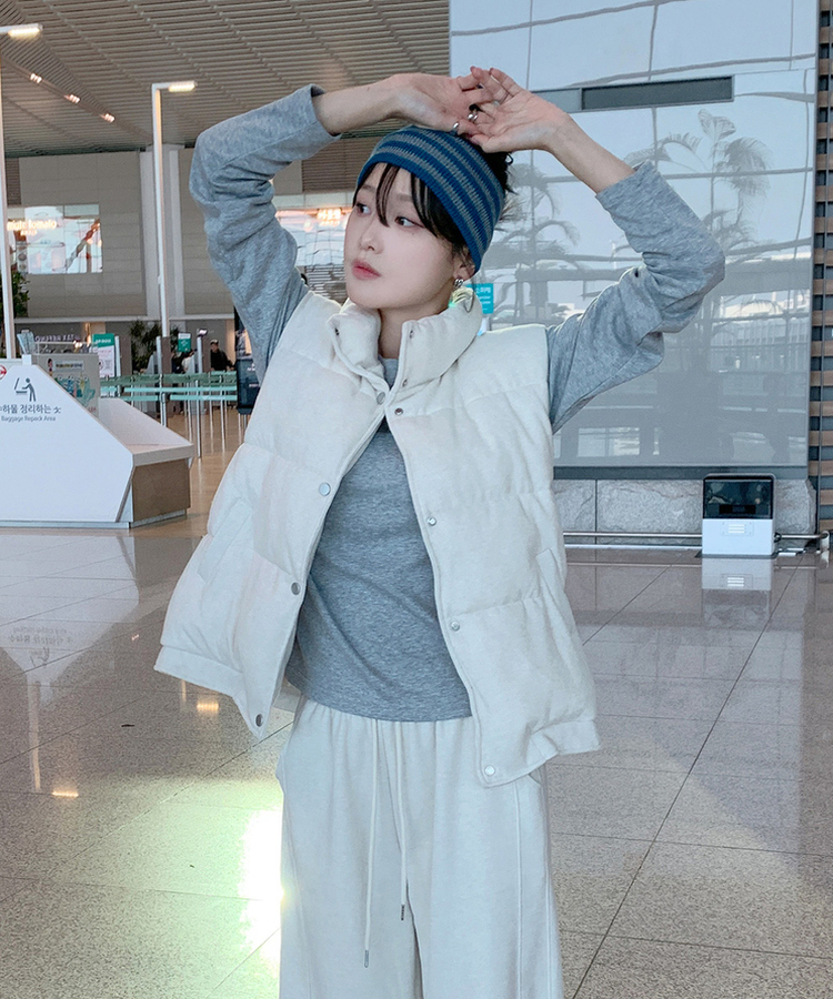 【起毛】ソフトラウンド長袖Tシャツ(6color) MELANGE GRAY