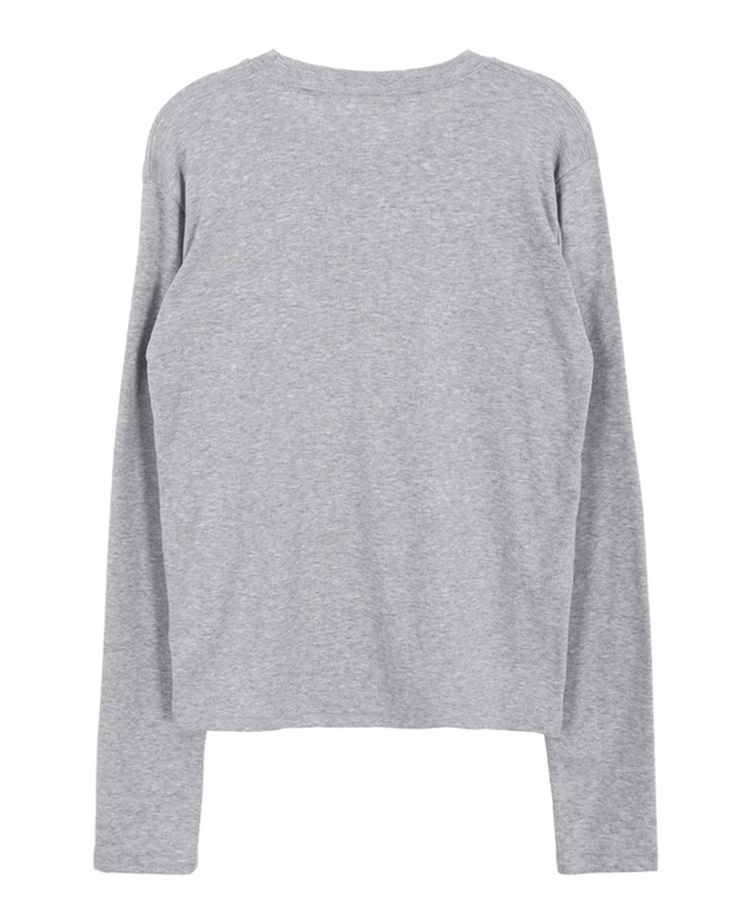 【起毛】ソフトラウンド長袖Tシャツ(6color)
