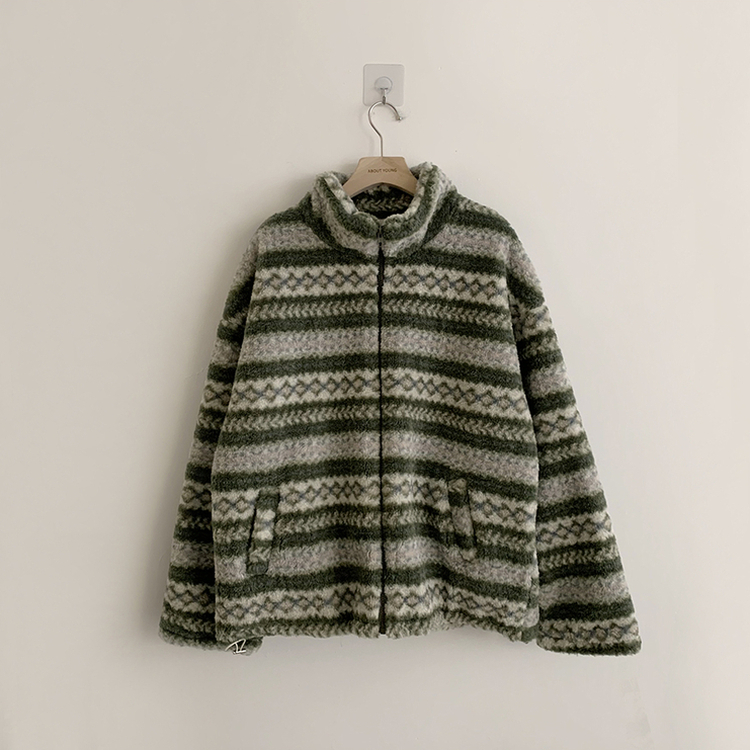 한겨울까지 따뜻한 스노우 노르딕 스트링 오버핏 겨울 플리스 점퍼 아방핏 후리스 아우터 양털 자켓 3color