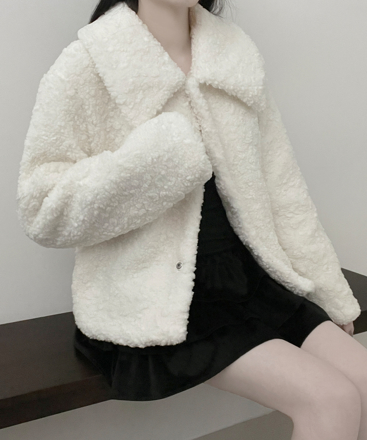 로펌빅카라양털뽀글이숏자켓