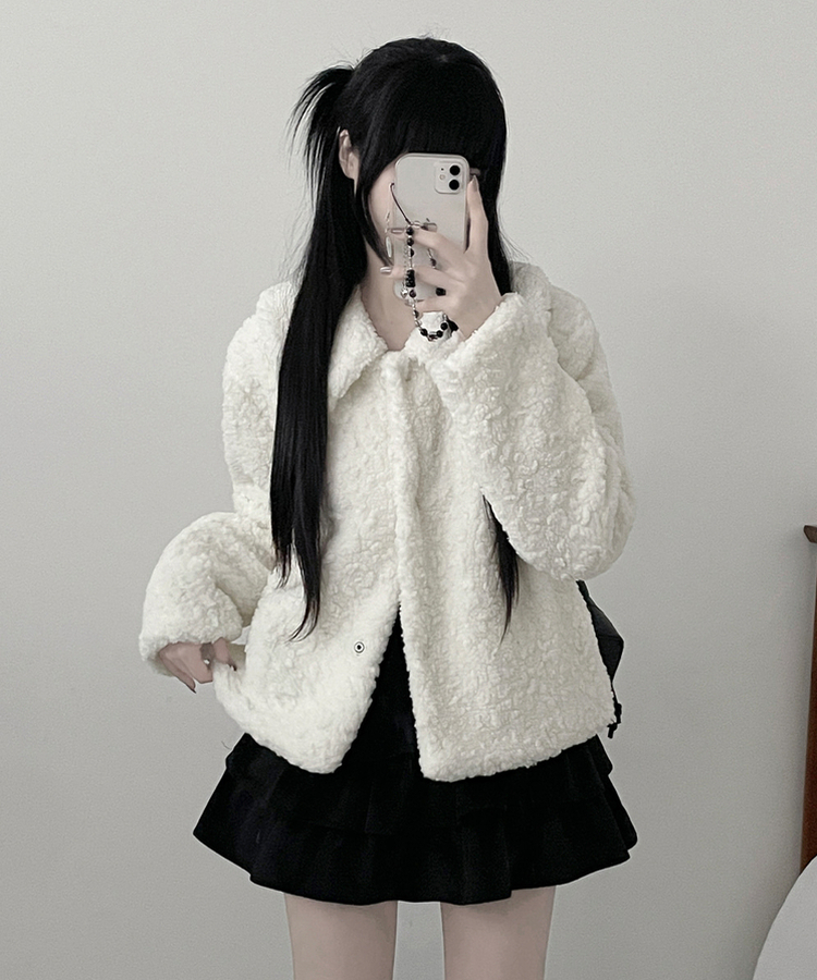 로펌빅카라양털뽀글이숏자켓