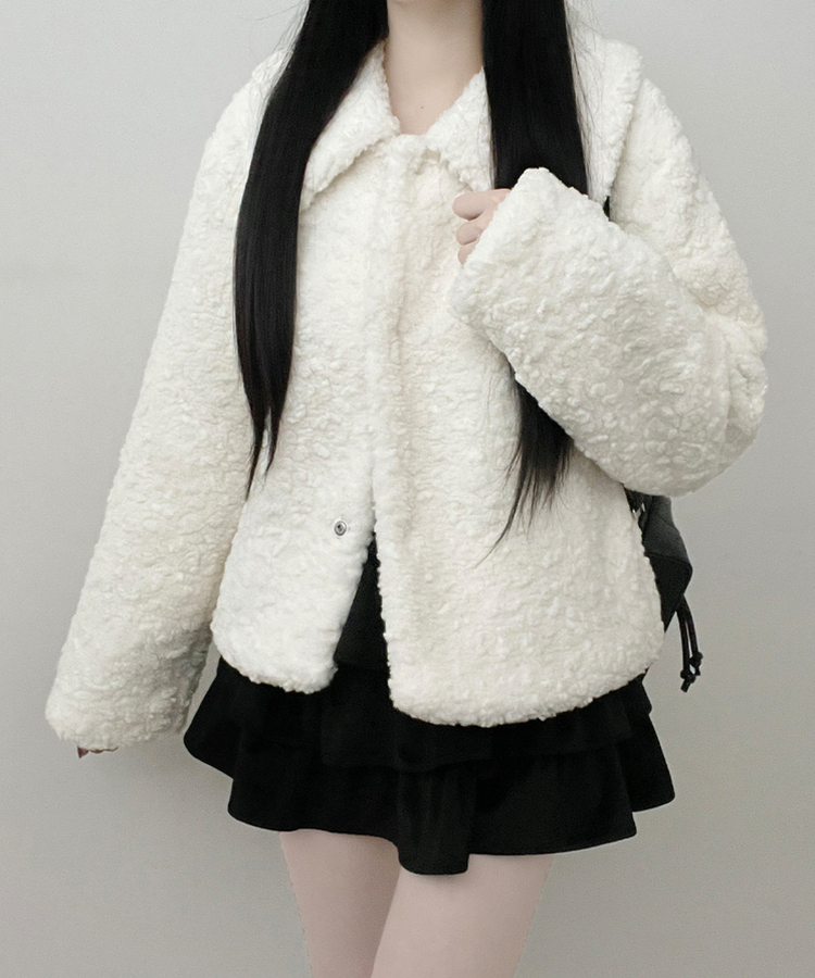 로펌빅카라양털뽀글이숏자켓