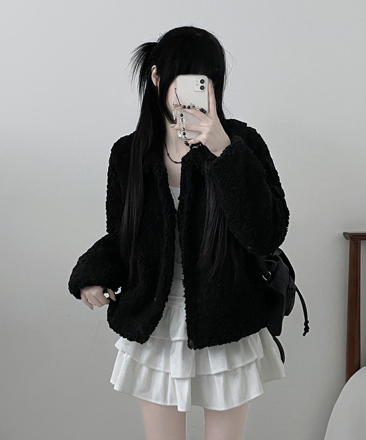 로펌빅카라양털뽀글이숏자켓