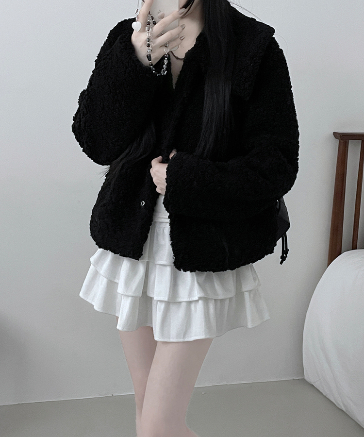 로펌빅카라양털뽀글이숏자켓