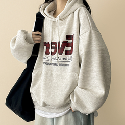 【起毛】チェックポイントパーカー OATMEAL