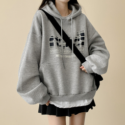 【起毛】チェックポイントパーカー MELANGE