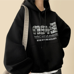 【起毛】チェックポイントパーカー BLACK