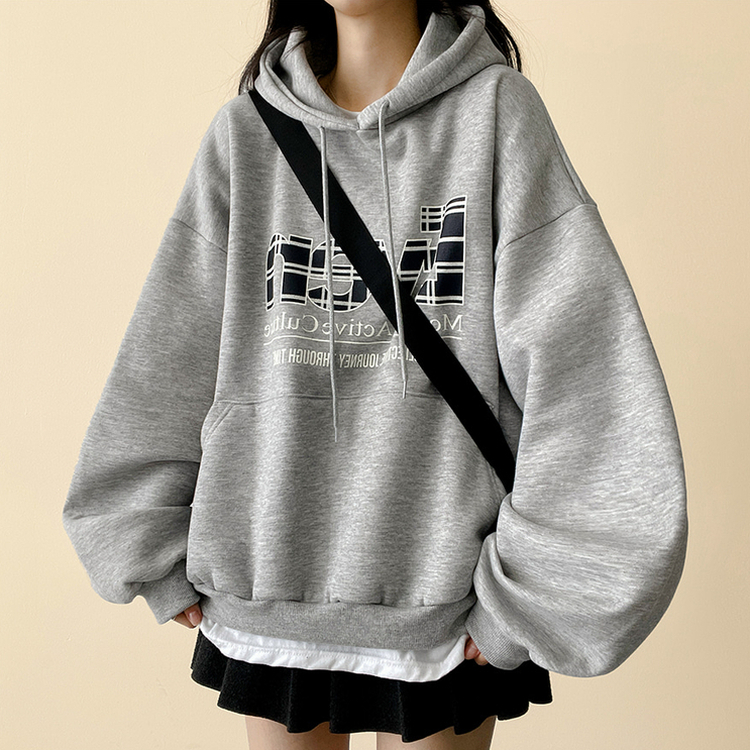 【起毛】チェックポイントパーカー MELANGE