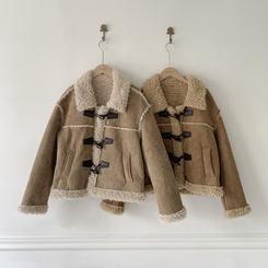 厚手スエードショートムスタンコート