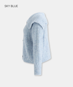セーラーカラーニットカーディガン SKY BLUE