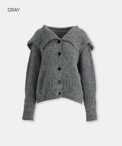 セーラーカラーニットカーディガン GRAY