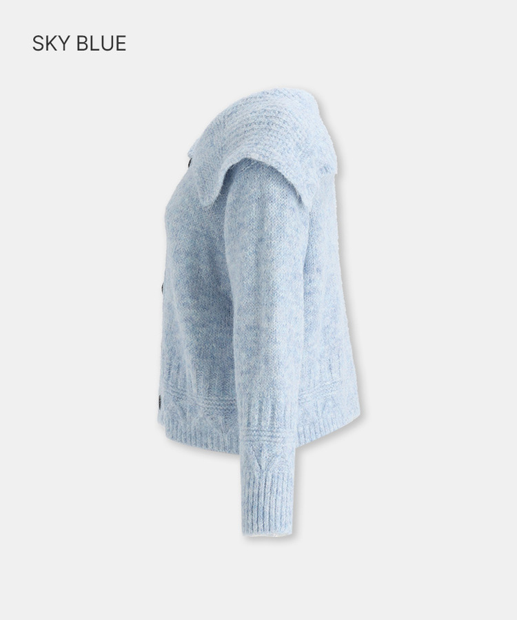 セーラーカラーニットカーディガン SKY BLUE