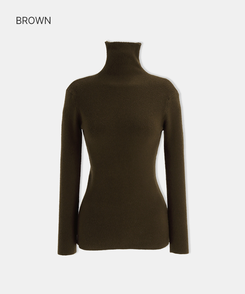 クラシックタートルネックニット BROWN