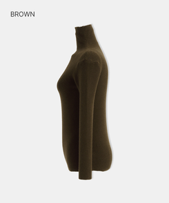 クラシックタートルネックニット BROWN