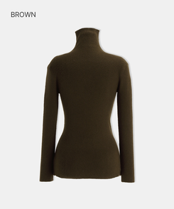 クラシックタートルネックニット BROWN