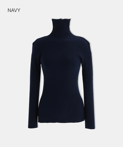 クラシックタートルネックニット NAVY