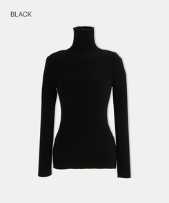 クラシックタートルネックニット BLACK
