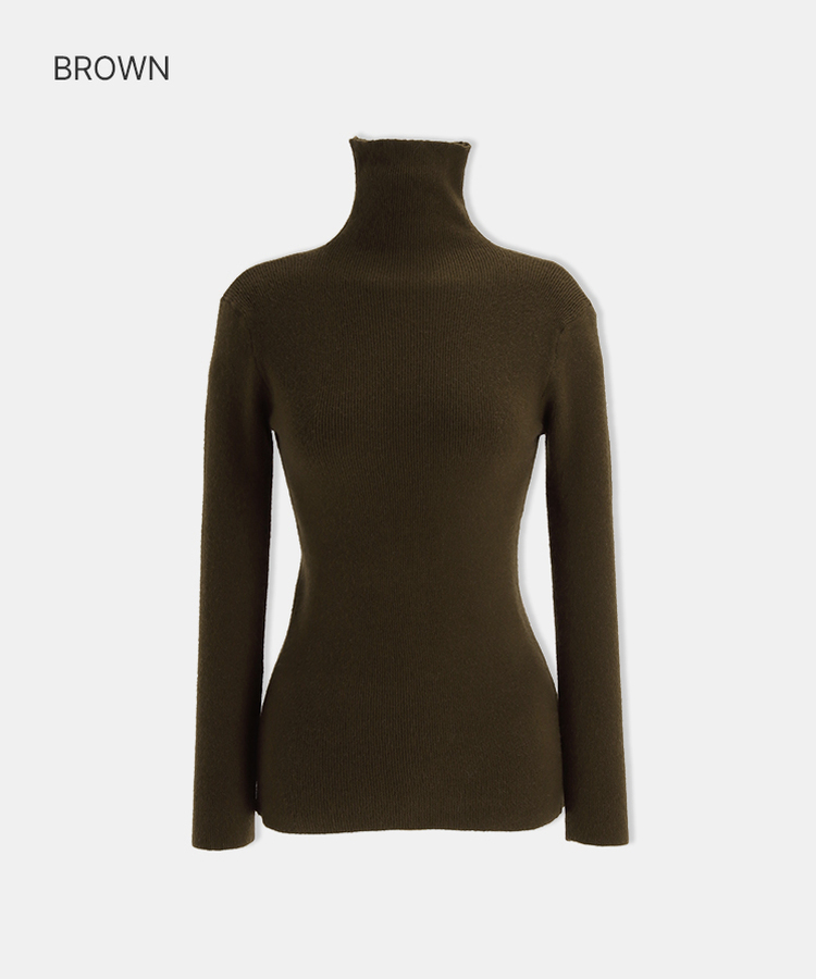 クラシックタートルネックニット BROWN
