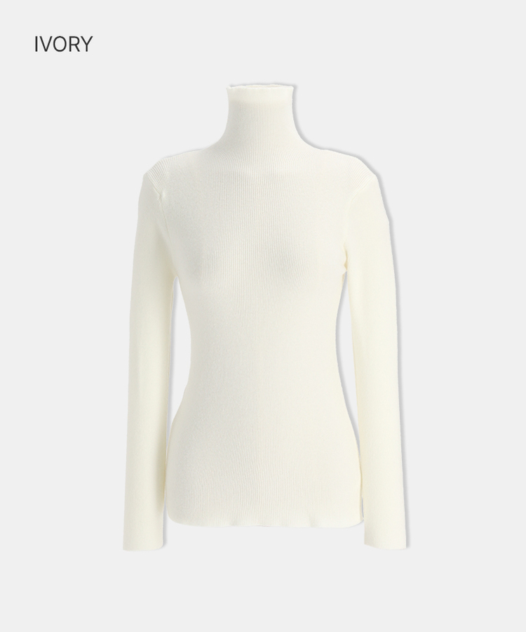 クラシックタートルネックニット IVORY