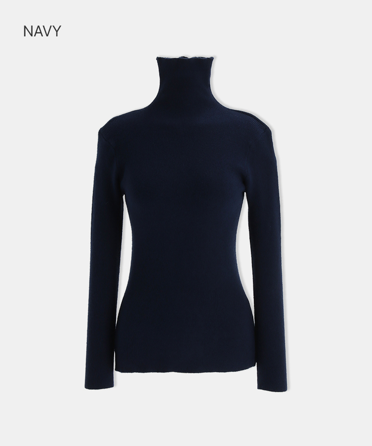 クラシックタートルネックニット NAVY