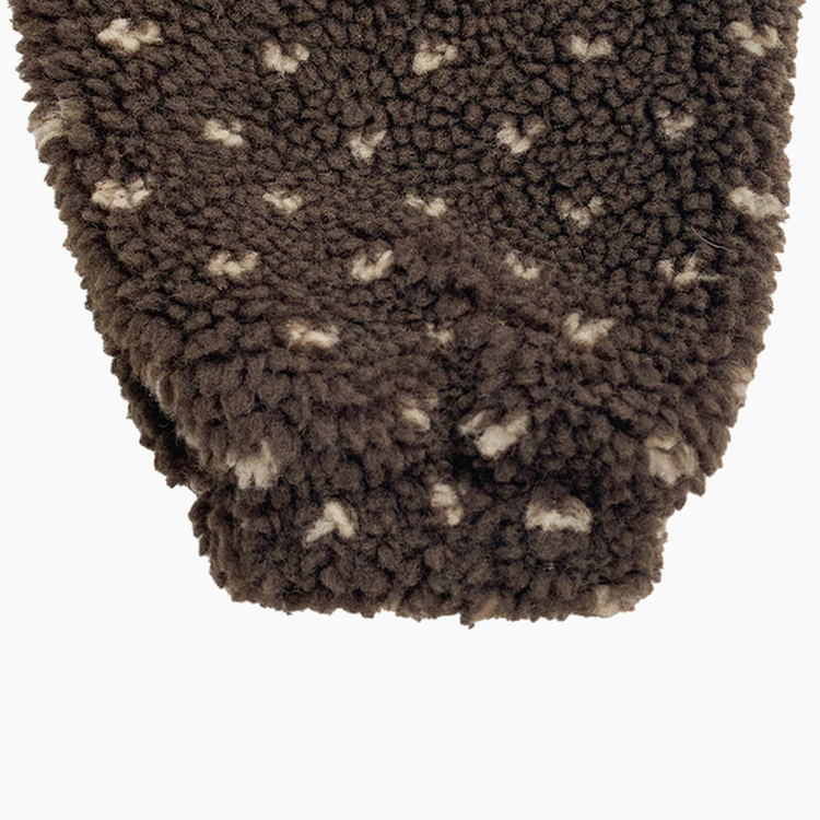 미찌 누빔 안감 도트 뽀글이 스트링 후드 집업 점퍼