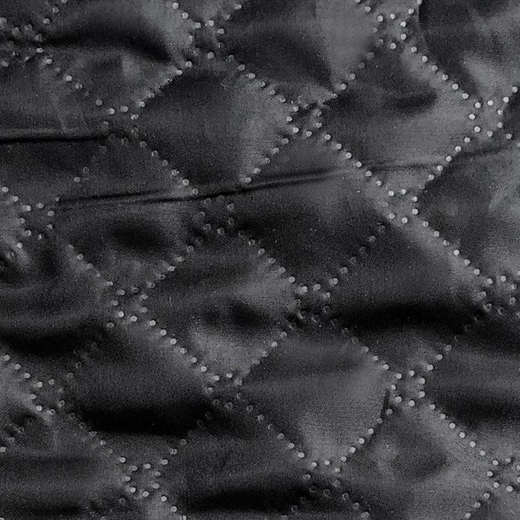 미찌 누빔 안감 도트 뽀글이 스트링 후드 집업 점퍼