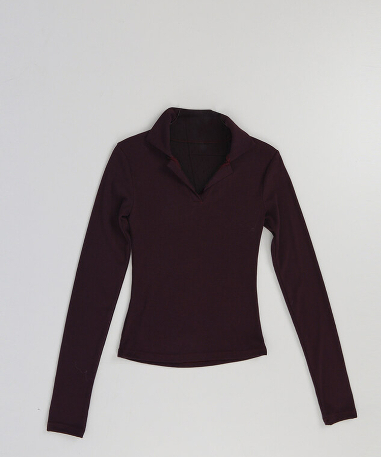 미우 카라 티셔츠 레이어드용 텐셀 카라티