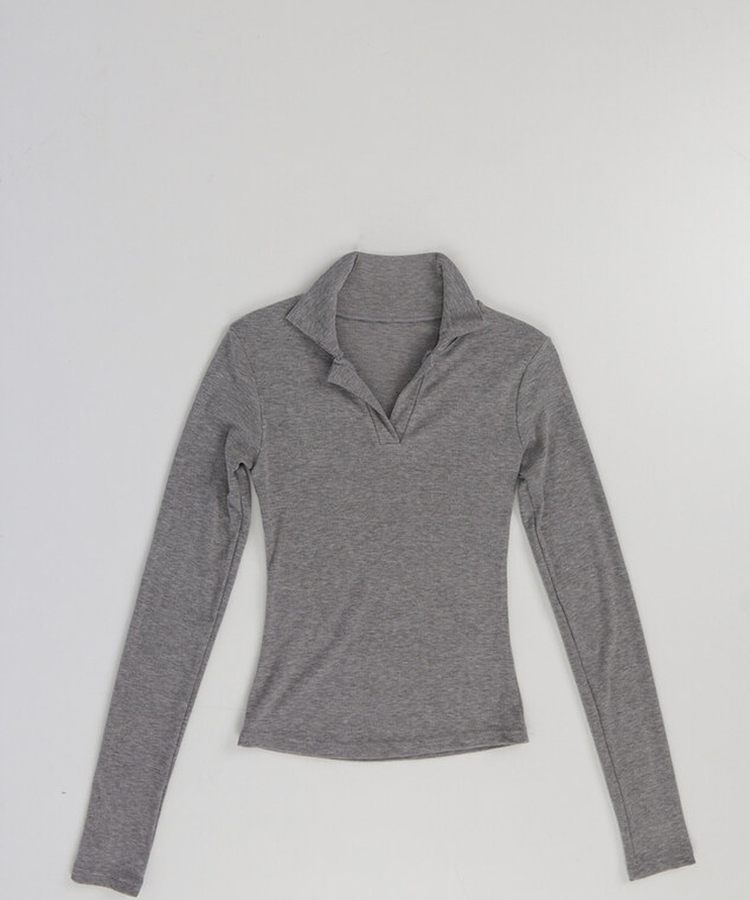 미우 카라 티셔츠 레이어드용 텐셀 카라티