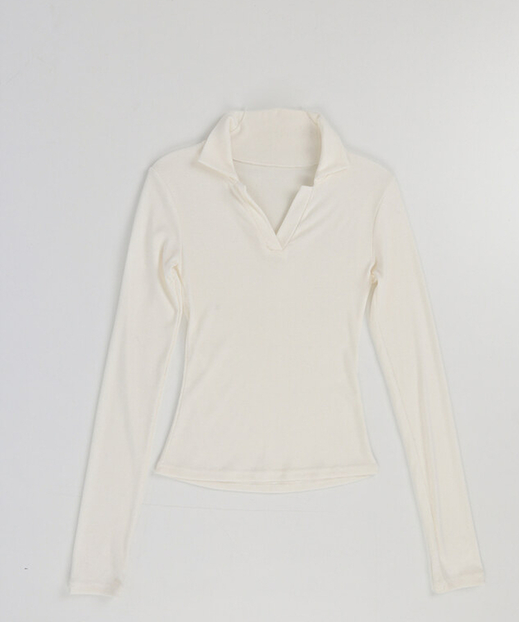 미우 카라 티셔츠 레이어드용 텐셀 카라티