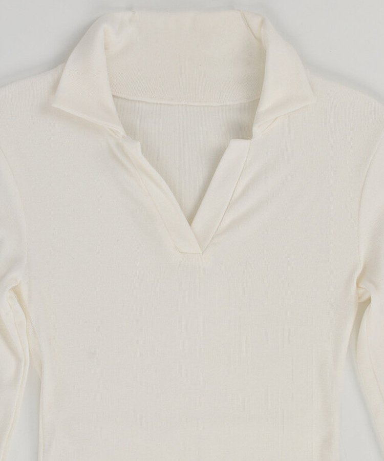 미우 카라 티셔츠 레이어드용 텐셀 카라티