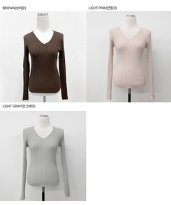 リブ 長袖 ニット 7カラー