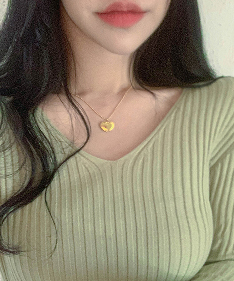 リブ 長袖 ニット 7カラー MINT