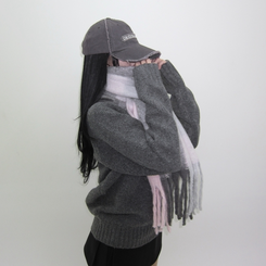 ソフトチェックマフラー(5color) LIGHT PINK