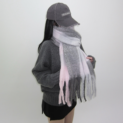 ソフトチェックマフラー(5color) LIGHT PINK