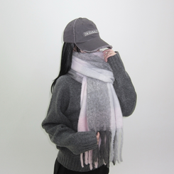 ソフトチェックマフラー(5color) LIGHT PINK