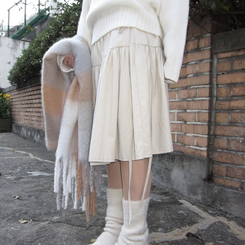 ソフトチェックマフラー(5color) BEIGE