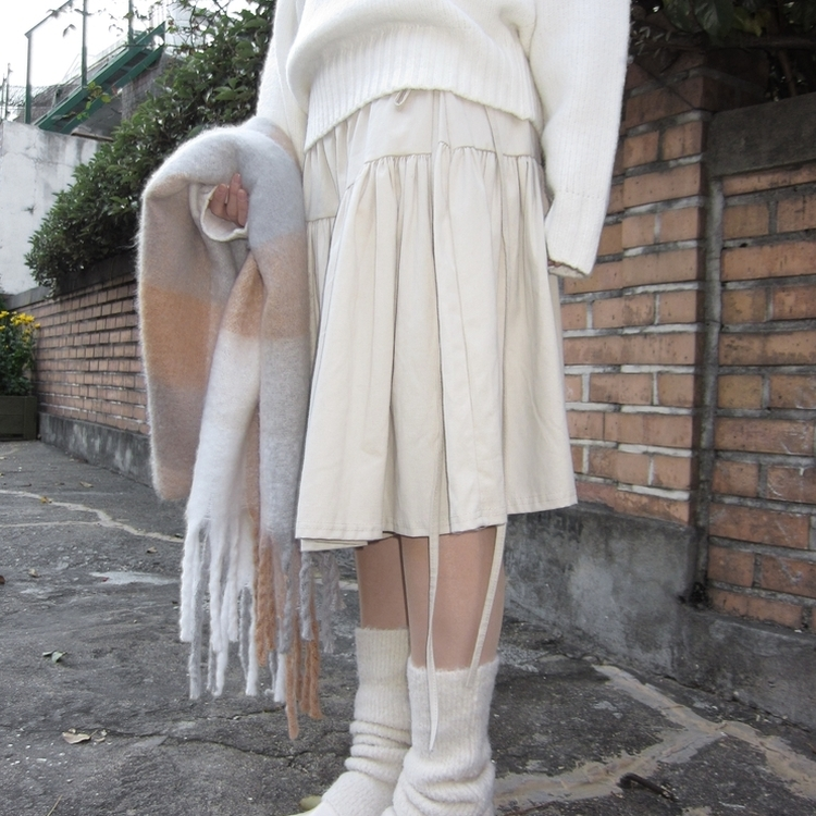 ソフトチェックマフラー(5color) BEIGE