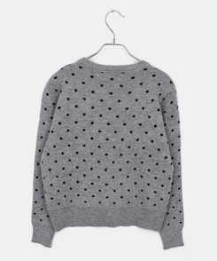 ラウンドドットニットカーディガン(5color)