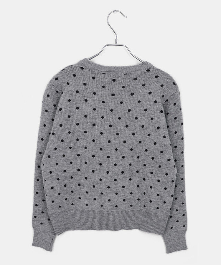ラウンドドットニットカーディガン(5color)